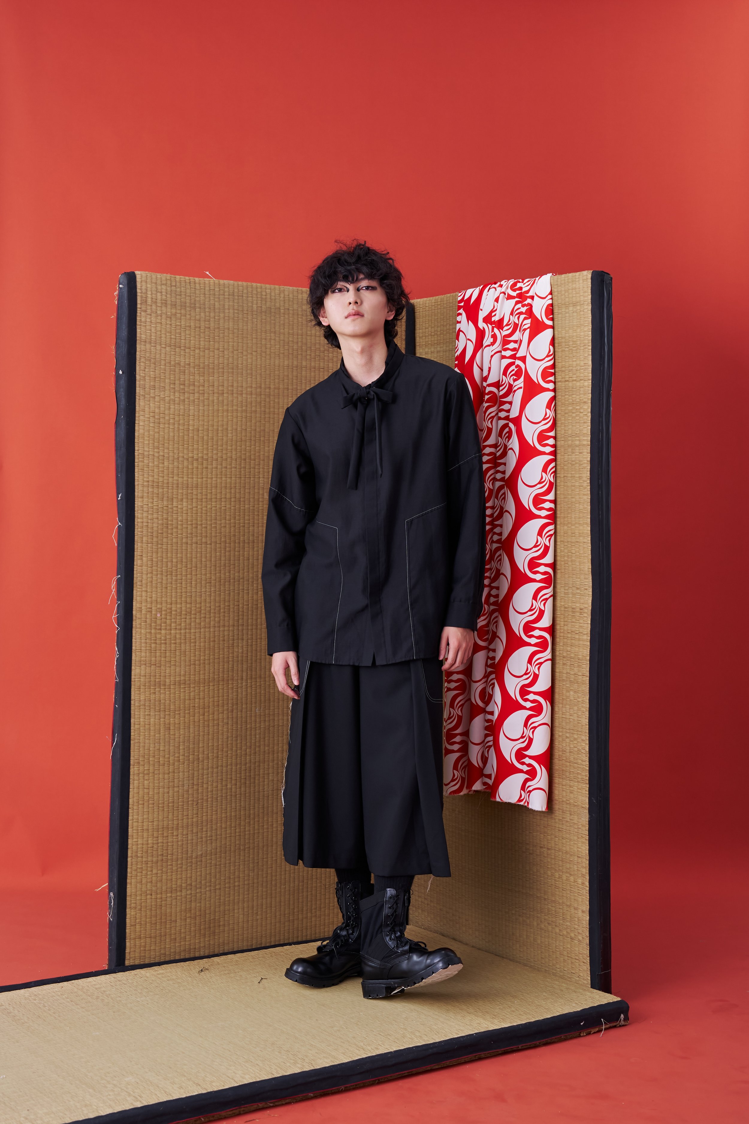 Deconstructed Collar Tie Shirt (Black) — INF - Garment for the Deconstructed Collar Tie Shirt (Black) — INF - Garment for the